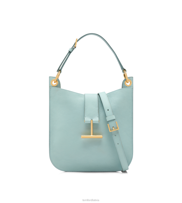 TOM FORD sievietes pasteļzils graudu ādas tara mazs crossbody HTNR1468