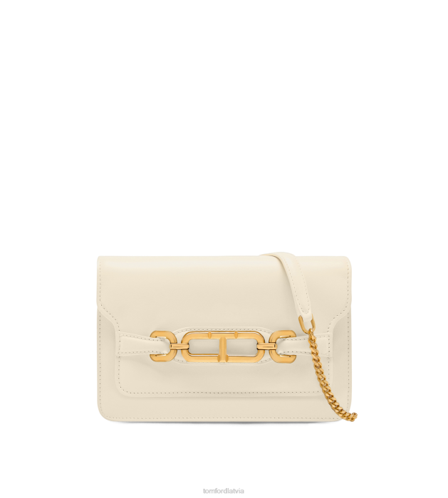 TOM FORD sievietes krēms palmellato efekta ādas whitney maza plecu soma HTNR1436