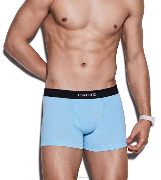 TOM FORD vīriešiem aqua kokvilnas bokserbikses HTNR493