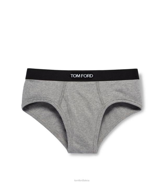 TOM FORD vīriešiem pelēks kokvilnas biksītes HTNR530