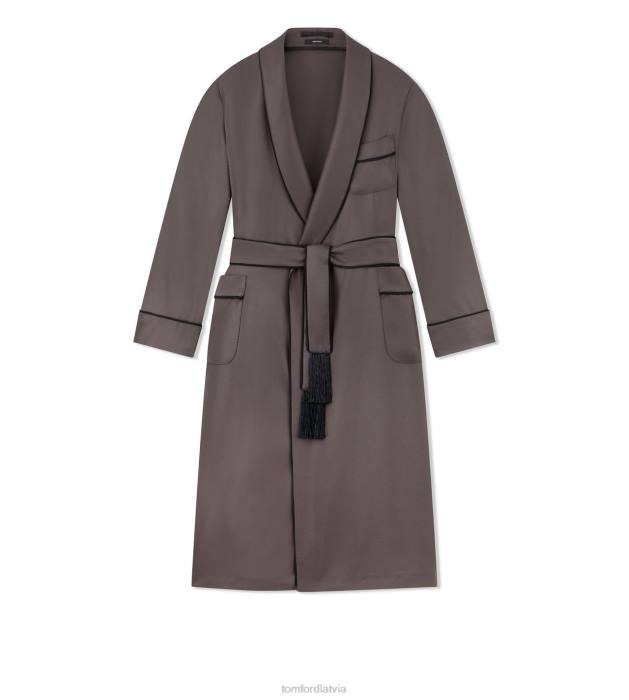 TOM FORD vīriešiem melnkoks kašmira šalles apkakles halāts HTNR578