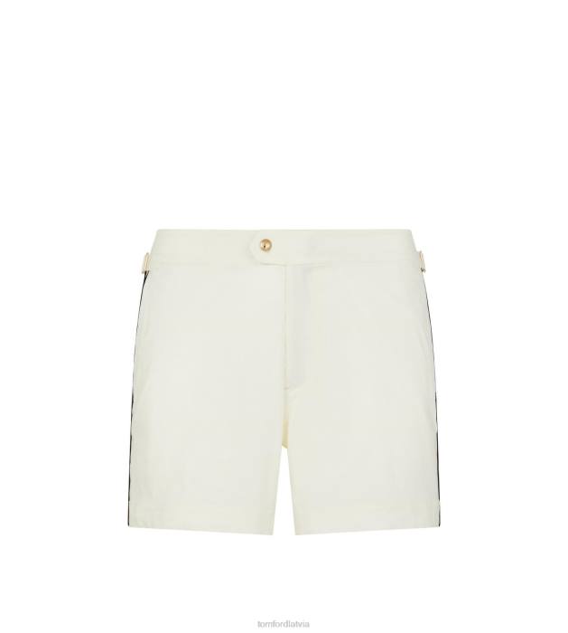 TOM FORD vīriešiem balts + melns neilona peldbikses HTNR441