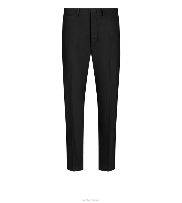 TOM FORD vīriešiem melns militārā kokvilnas chino HTNR396