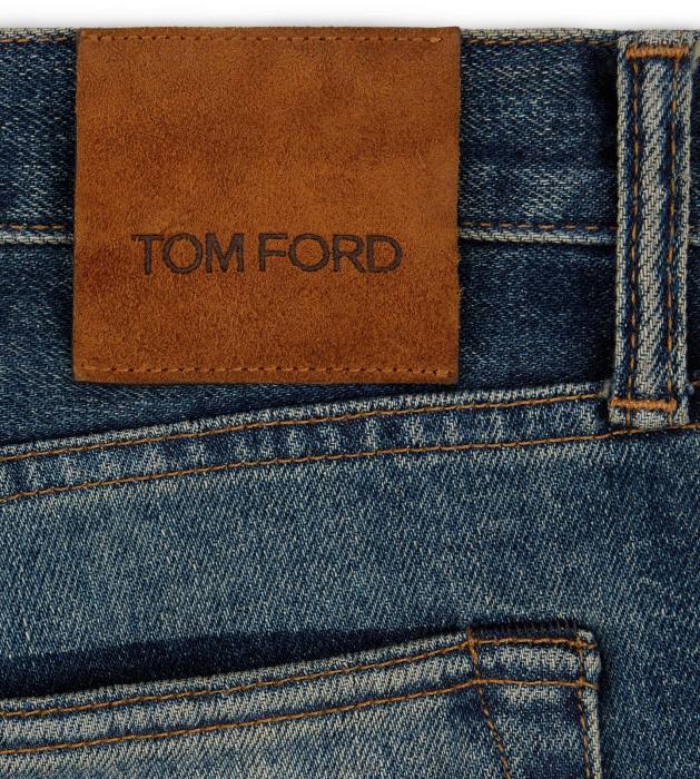 TOM FORD vīriešiem 70. gadu zils slim fit džinsa HTNR263