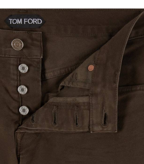 TOM FORD vīriešiem flote slim fit moleskin stretch džinsa HTNR260