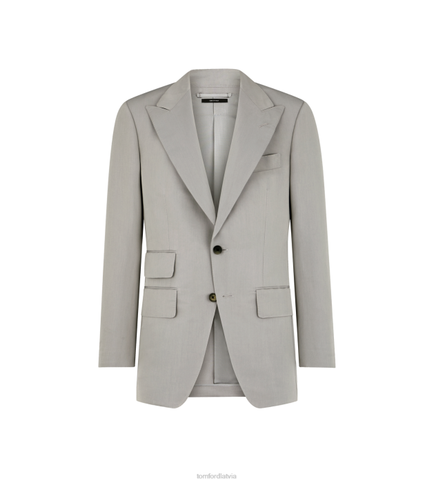 TOM FORD vīriešiem oļi smalka poplīna bēniņu jaka HTNR139