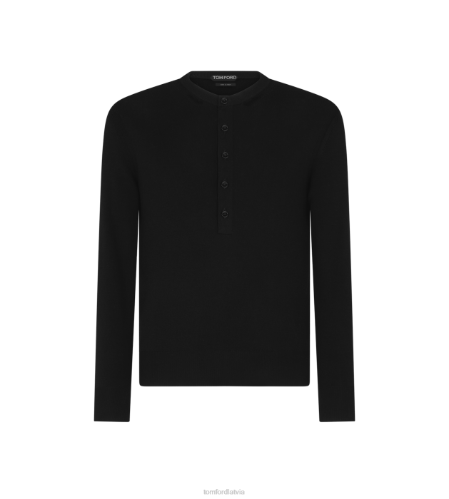 TOM FORD vīriešiem melns tīra zīda Henlijs HTNR200