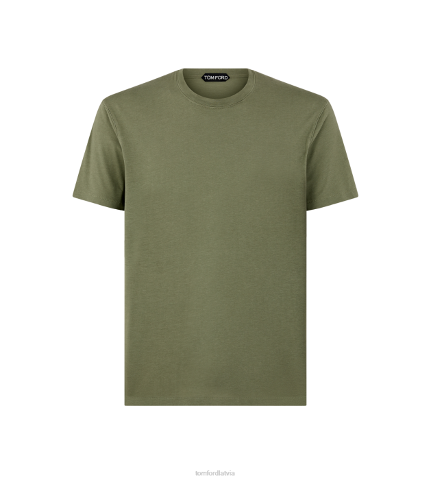 TOM FORD vīriešiem bāla armija liocela kokvilnas crew t-krekls HTNR278