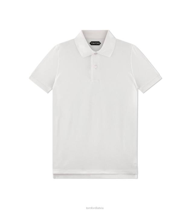TOM FORD vīriešiem balts dvieļu polo HTNR306