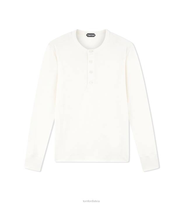 TOM FORD vīriešiem balts zīda kokvilnas Henlijs HTNR377