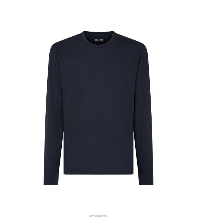 TOM FORD vīriešiem flote liocela kokvilnas crew t-krekls HTNR290