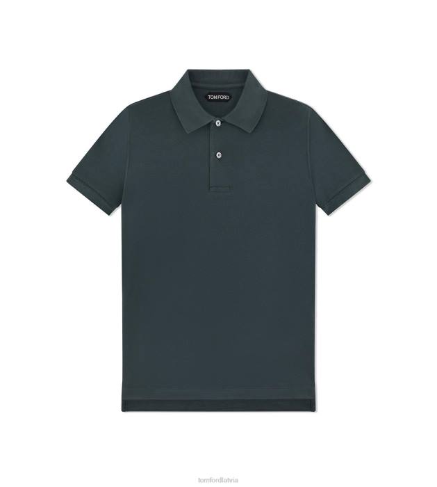 TOM FORD vīriešiem zils tenisa pikets polo HTNR285