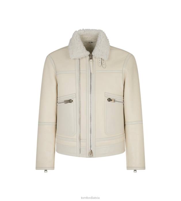 TOM FORD vīriešiem kamēlijas krēms bonded shealing nappa bumbvedējs HTNR116