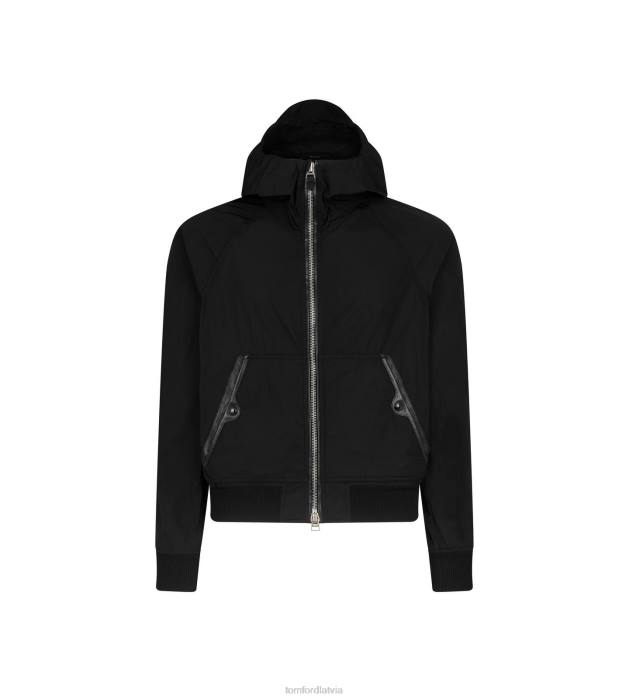 TOM FORD vīriešiem melns blūze ar kapuci HTNR81