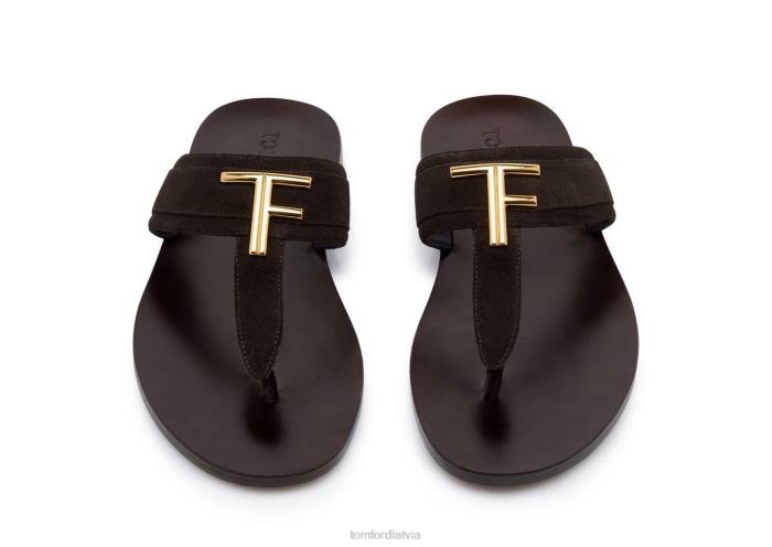 TOM FORD vīriešiem brūns zamšādas brighton sandales HTNR614