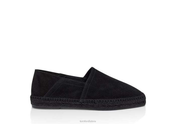 TOM FORD vīriešiem melns zamšādas barnes espadrille HTNR610