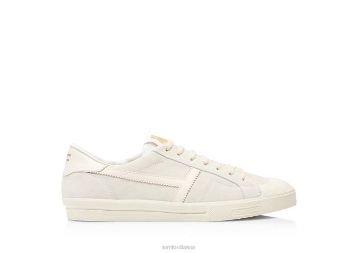 TOM FORD vīriešiem balts/bēšs + ziloņkauls zamšādas jarvis kedas HTNR700