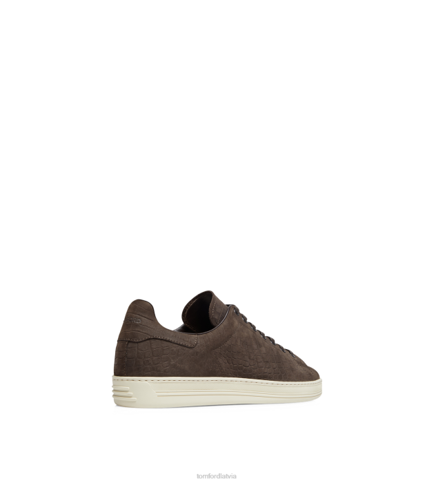 TOM FORD vīriešiem fango + krēms apzīmogotas croc nubuck warwick kedas HTNR683