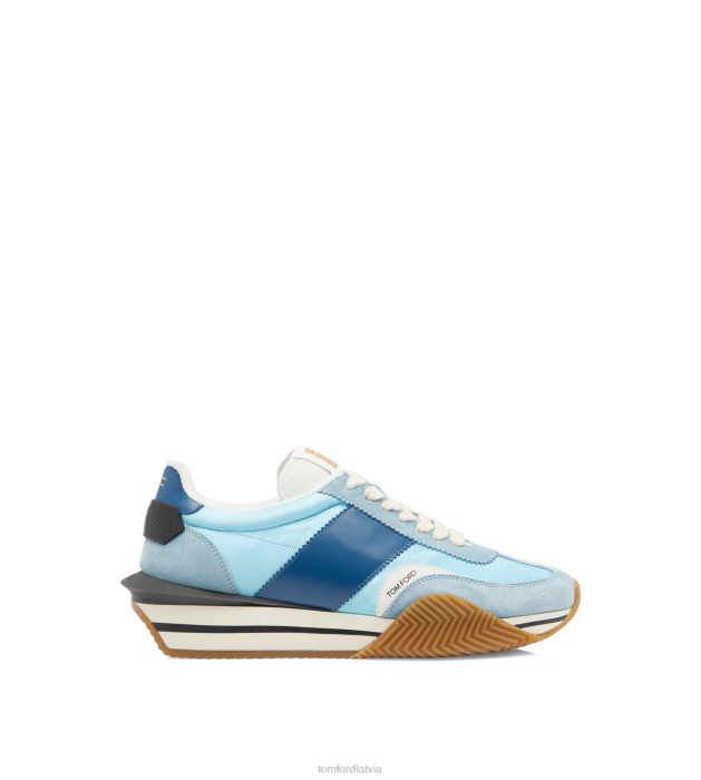 TOM FORD vīriešiem gaiši zils + krēms zamšādas un likras james kedas HTNR680