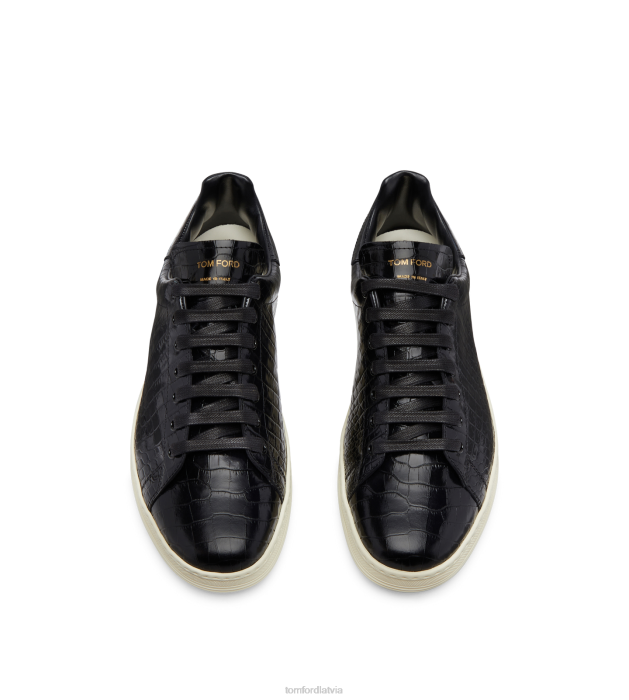 TOM FORD vīriešiem melns + krēms apdrukātas krokas warwick kedas HTNR686