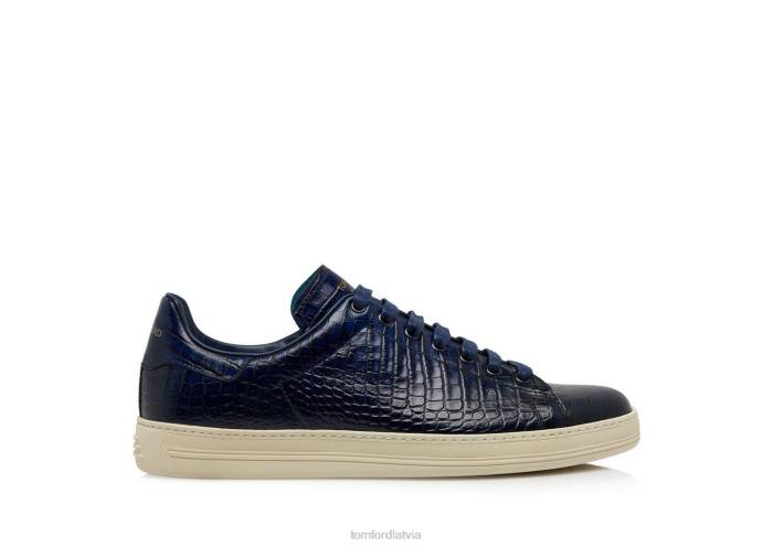 TOM FORD vīriešiem safīrs apdrukātas aligatora warwick kedas HTNR709