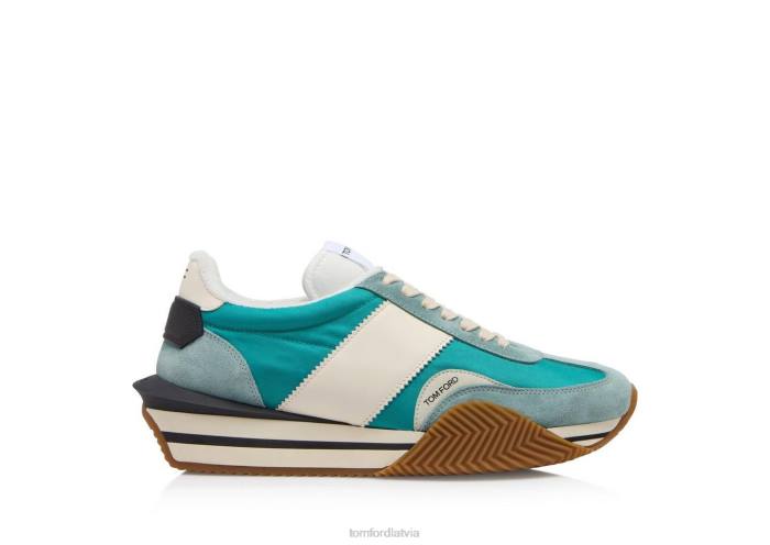 TOM FORD vīriešiem salvija/zaļa zamšādas tehniskā auduma james kedas HTNR677