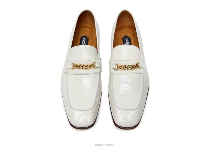 TOM FORD vīriešiem krīts sprakšķētas ādas bailey ķēdes loafer HTNR640