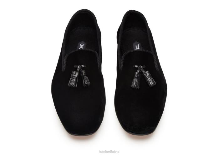 TOM FORD vīriešiem melns William pušķis loafers HTNR666