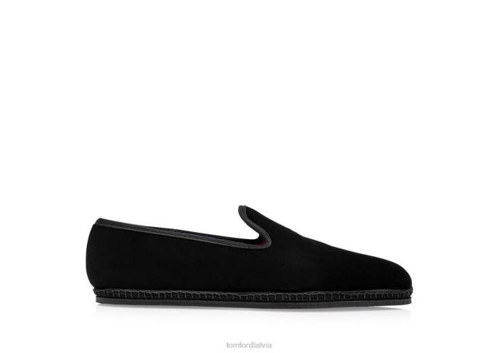 TOM FORD vīriešiem melns samta neal loafer HTNR657