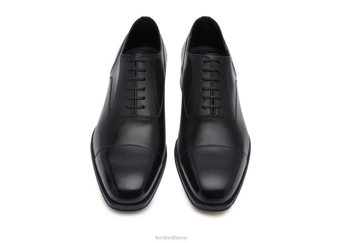 TOM FORD vīriešiem melns claydon cap toe mežģīnes HTNR630