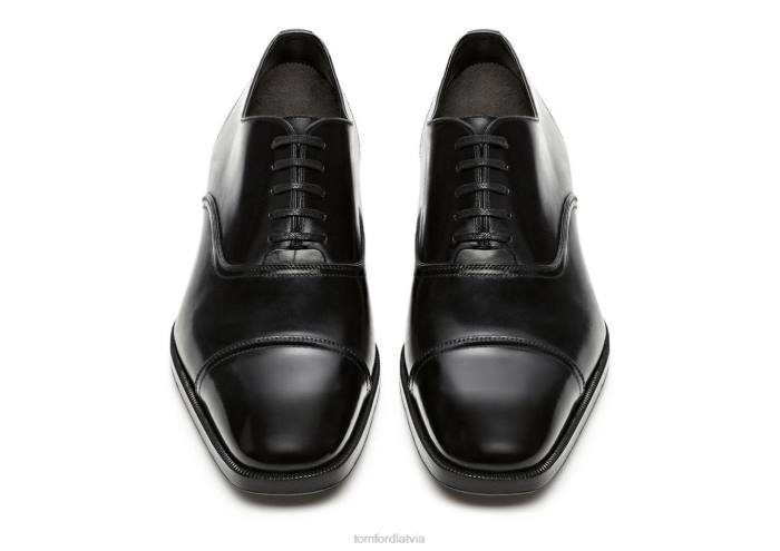 TOM FORD vīriešiem melns gianni mežģīnes up cap toe HTNR629