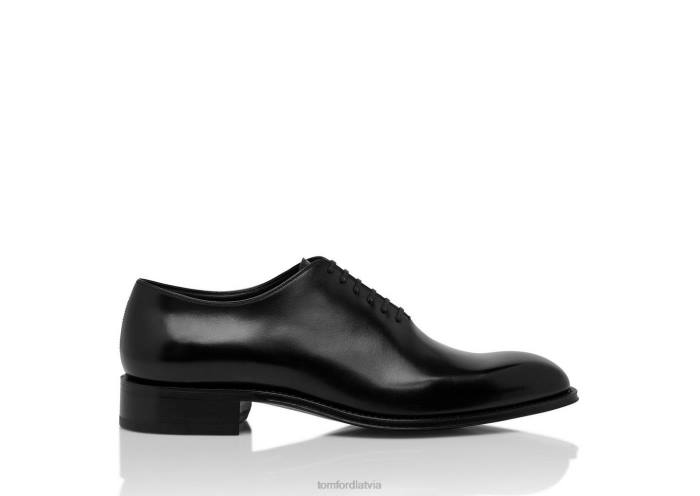 TOM FORD vīriešiem melns pieslīpēta āda claydon mežģīnes HTNR615