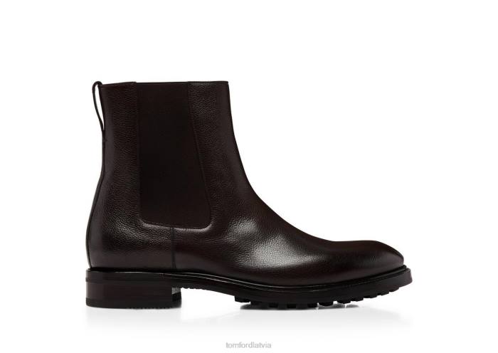 TOM FORD vīriešiem brūns mazs graudains ādas stuart chelsea zābaks HTNR594