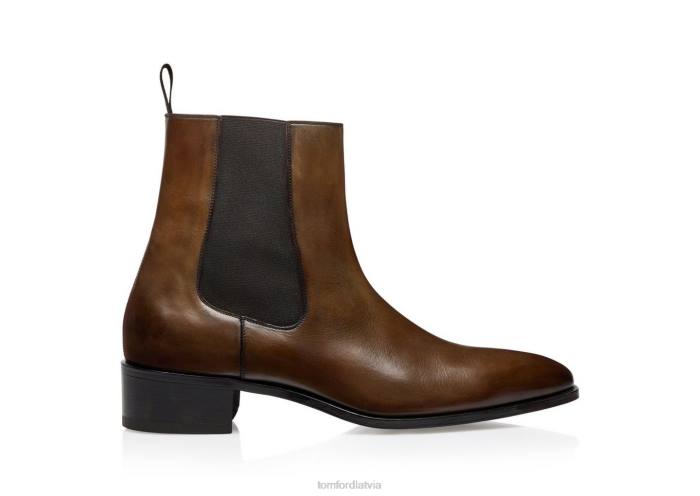 TOM FORD vīriešiem bronza pieslīpētas ādas alec chelsea boot HTNR601