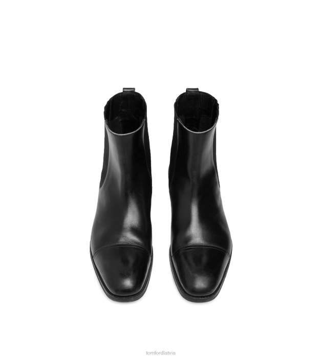 TOM FORD vīriešiem melns ādas elkan chelsea zābaki HTNR591