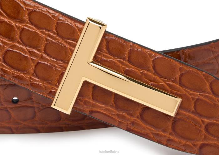 TOM FORD vīriešiem iedegums krokodila t ikonu josta HTNR774