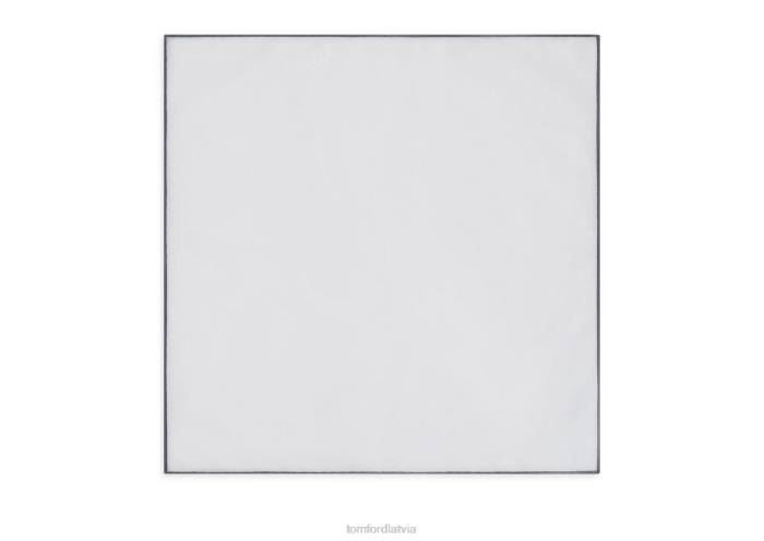 TOM FORD vīriešiem balts kokvilnas kabatas kvadrāts HTNR961