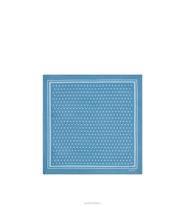 TOM FORD vīriešiem putnu zils punktveida kvadrātveida dizaina kabatas kvadrāts HTNR947