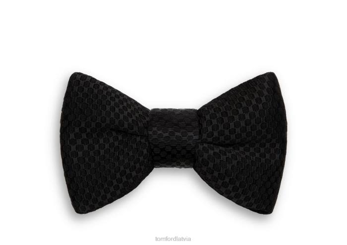 TOM FORD vīriešiem melns šūnveida viskozes tauriņš HTNR925