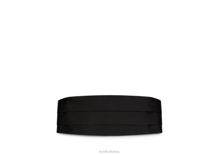 TOM FORD vīriešiem melns satīna cummerbund HTNR881