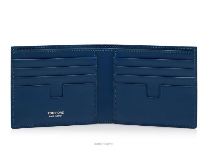 TOM FORD vīriešiem mode glancēts apdrukāts Croc bifold maks HTNR859