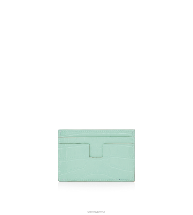 TOM FORD vīriešiem pasteļa tirkīza apdrukāts kroka kartes turētājs HTNR844