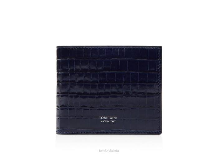 TOM FORD vīriešiem tinte glancēts apdrukāts Croc bifold maks HTNR860