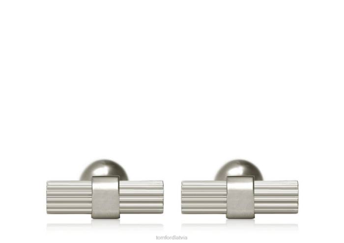 TOM FORD vīriešiem baltais zelts svītrainām t aproču pogas HTNR989