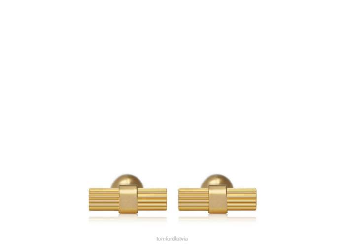 TOM FORD vīriešiem zelts svītrainām t aproču pogas HTNR971