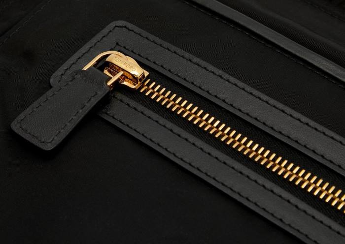 TOM FORD vīriešiem melns pārstrādāta neilona portfelis HTNR1022